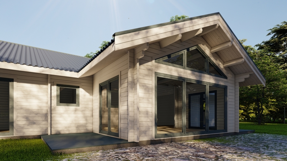 Nowoczesny dom drewniany.