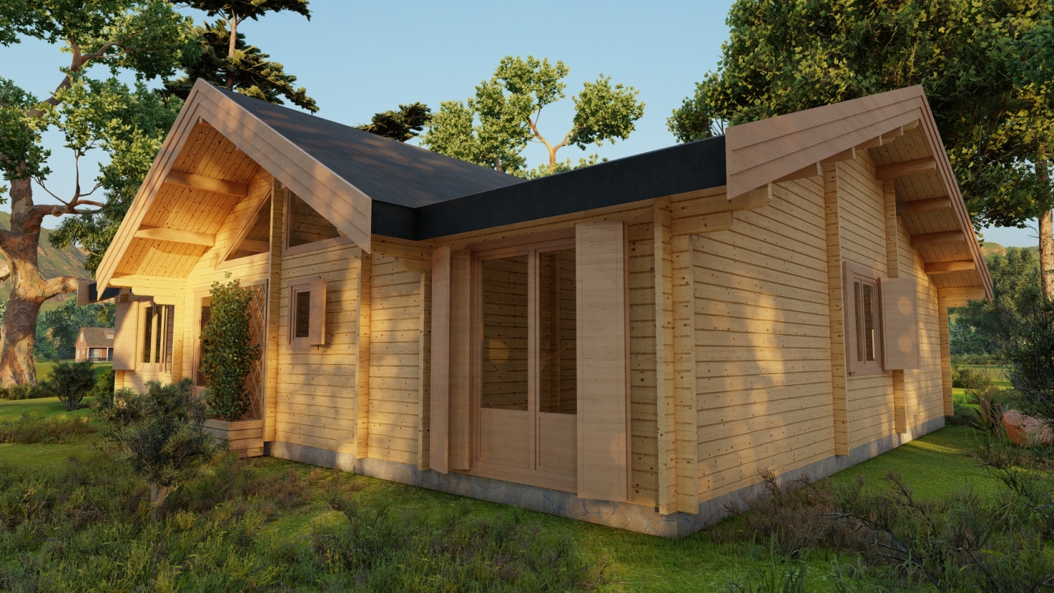 Drewniany domek na łonie natury.