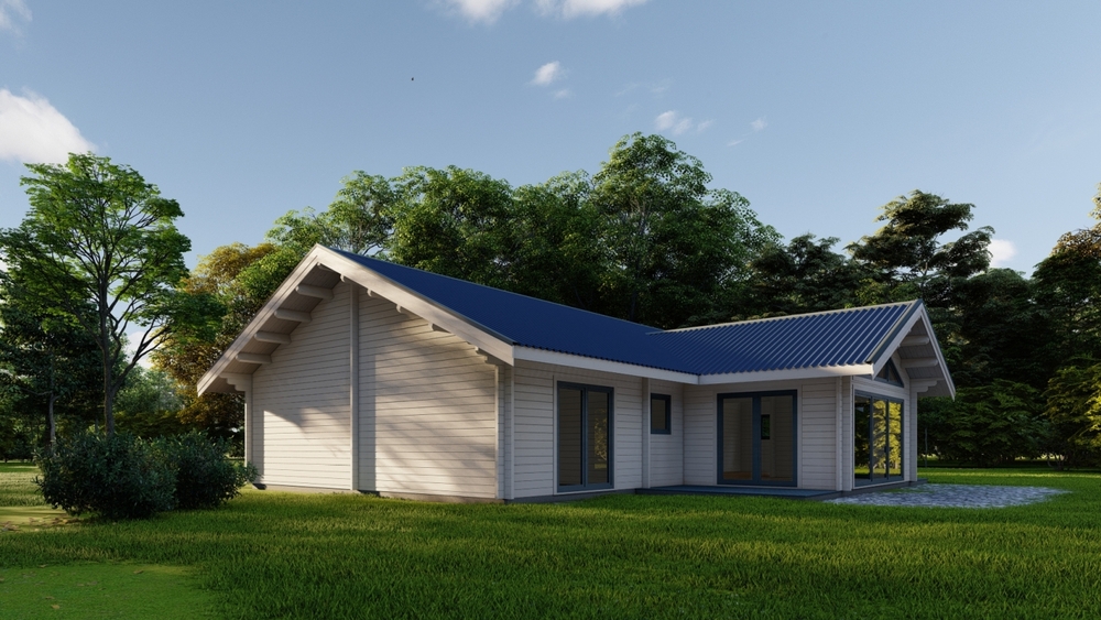 Ośrodek wypoczynkowy na trawie.