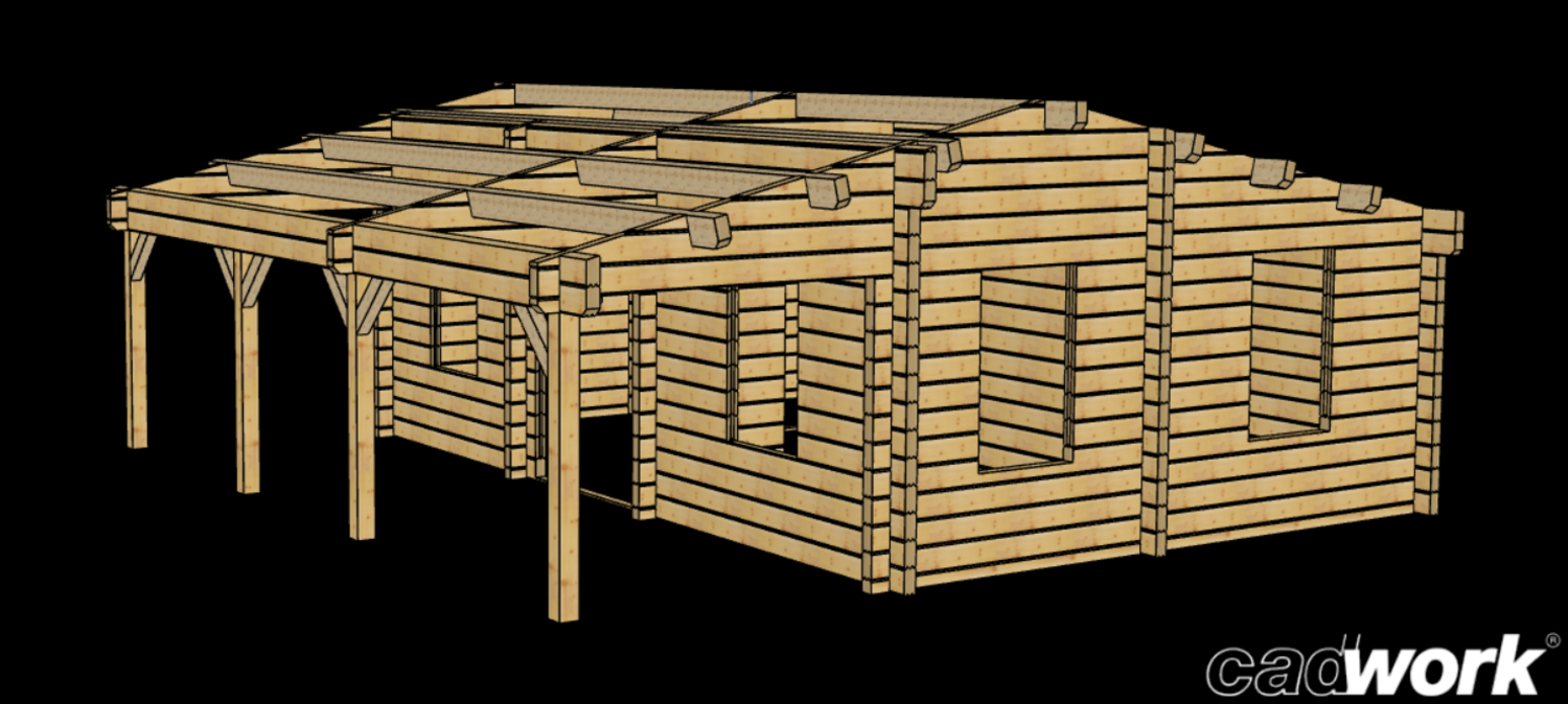 Drewniana bryła konstrukcyjna.