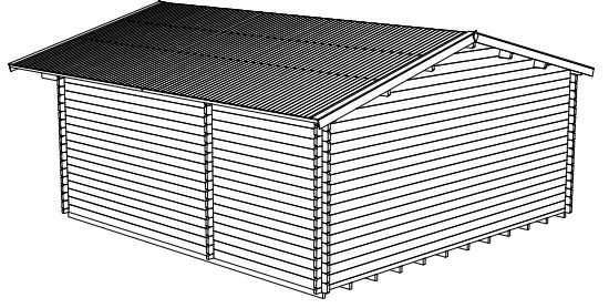 Drewutnia z daszkiem, budynek gospodarczy.