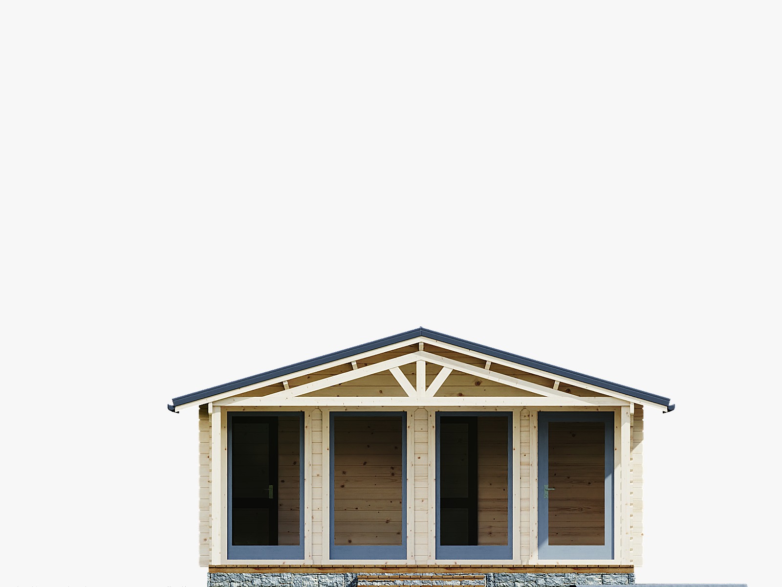 Drewniany dom ogrodowy.