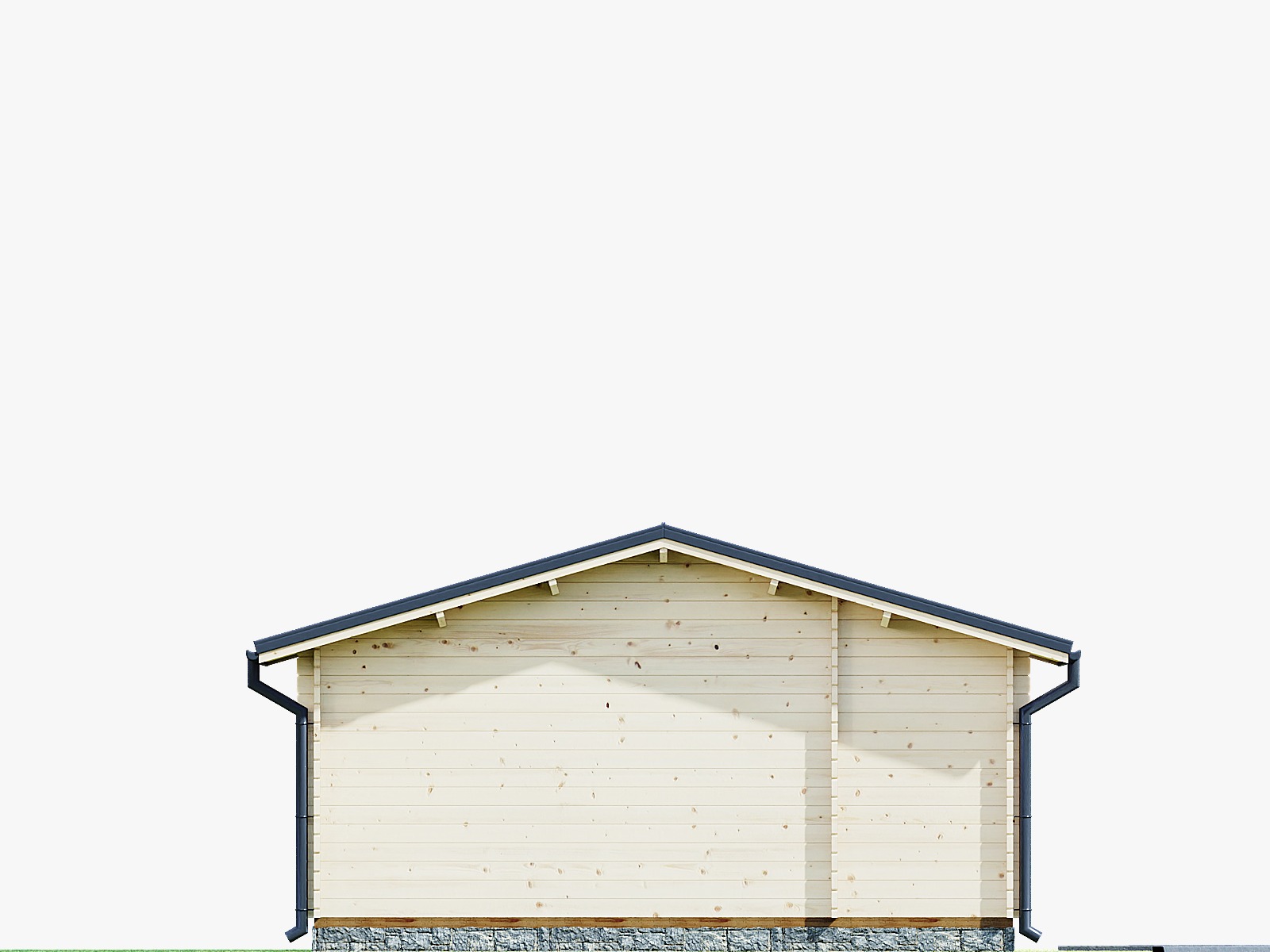 Drewniana stodoła na białym tle.