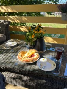 Taras, jedzenie, napój.