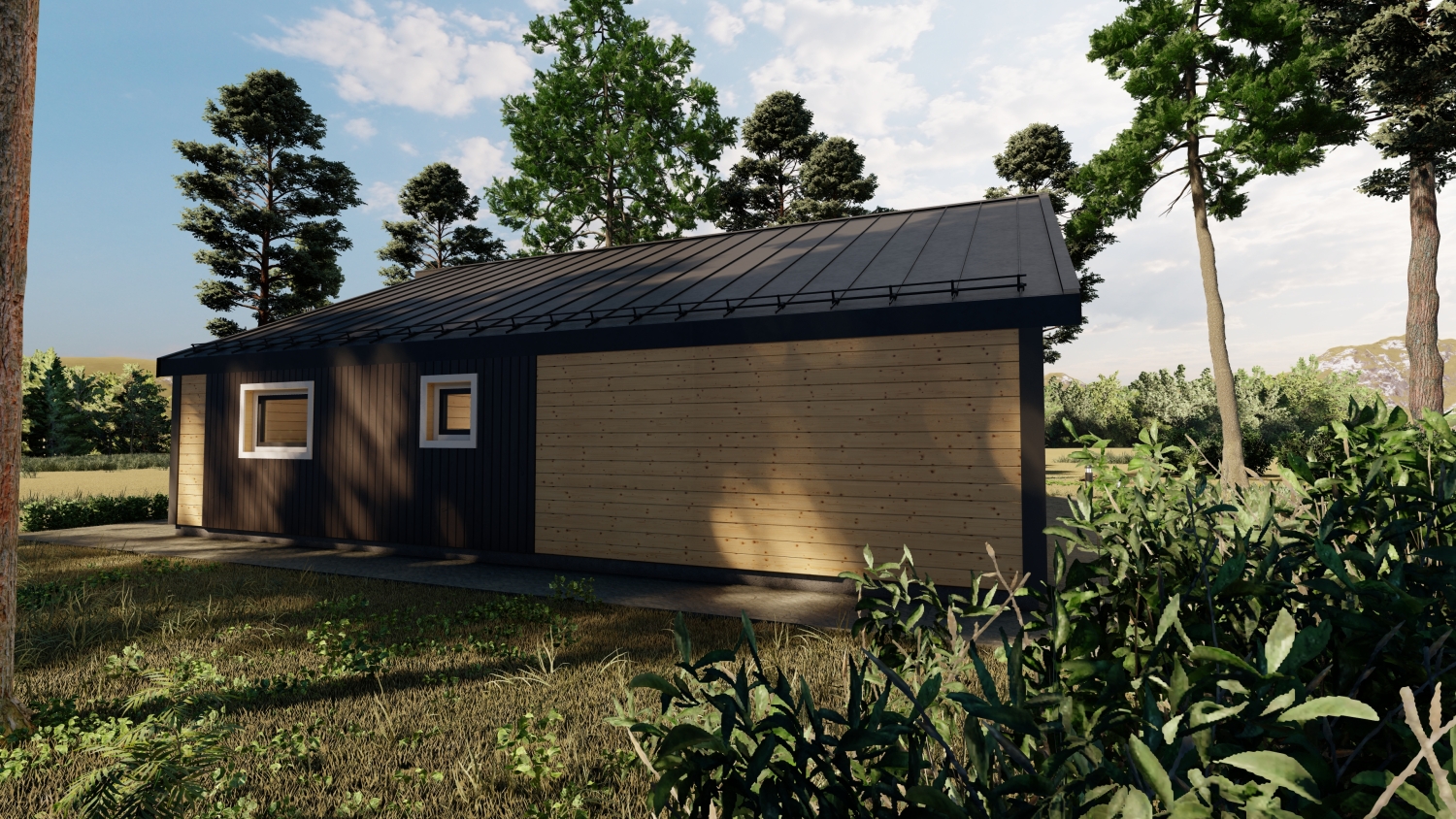 Drewniany domek na łonie natury.