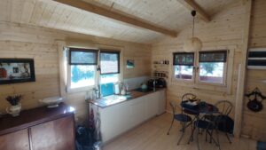 Drewniany dom, wnętrze