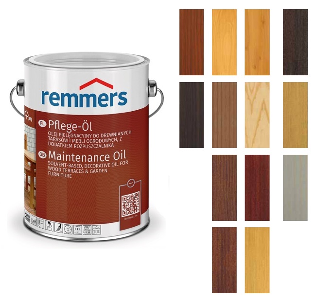 Remmers olej do tarasu, różne kolory.