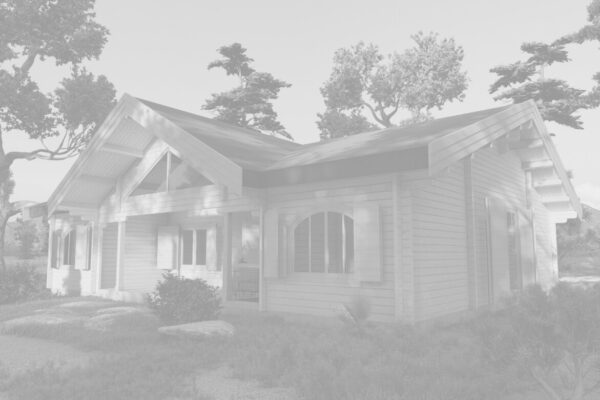 Drewniany dom na wsi.